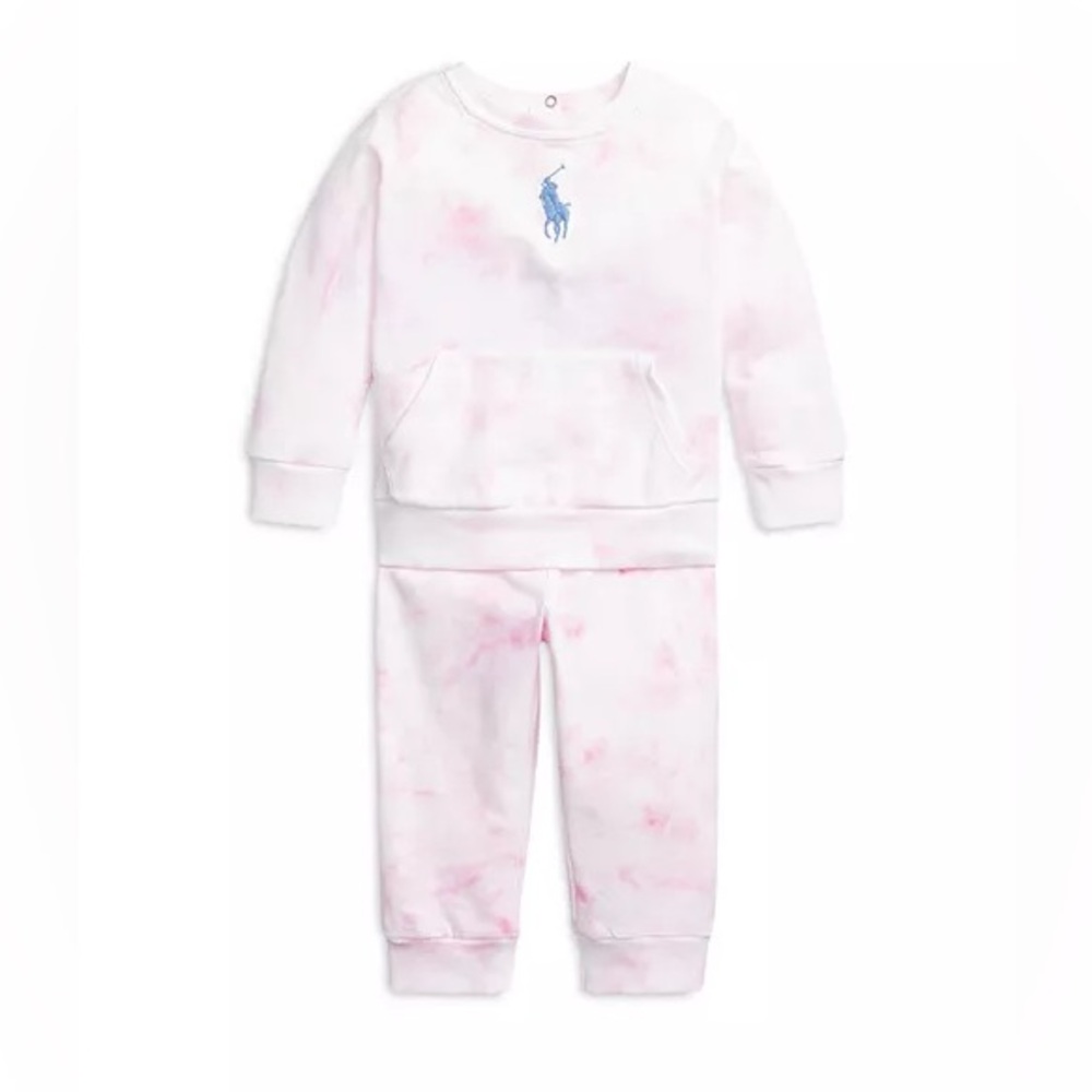 Tie Dye Hook Up Set by Ralph Lauren baby in purple 3 month pants and sweater set